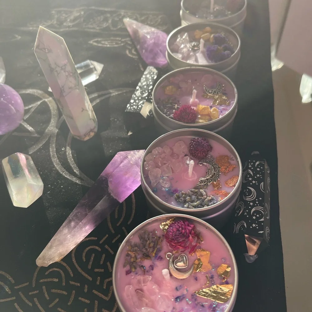 2 piece Reiki infused hand made soy candles -$33 per two candle set - Picture 5 of 7